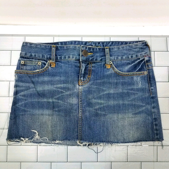 American Eagle 1995 Denim Mini Skirt 4 - Picture 1 of 7
